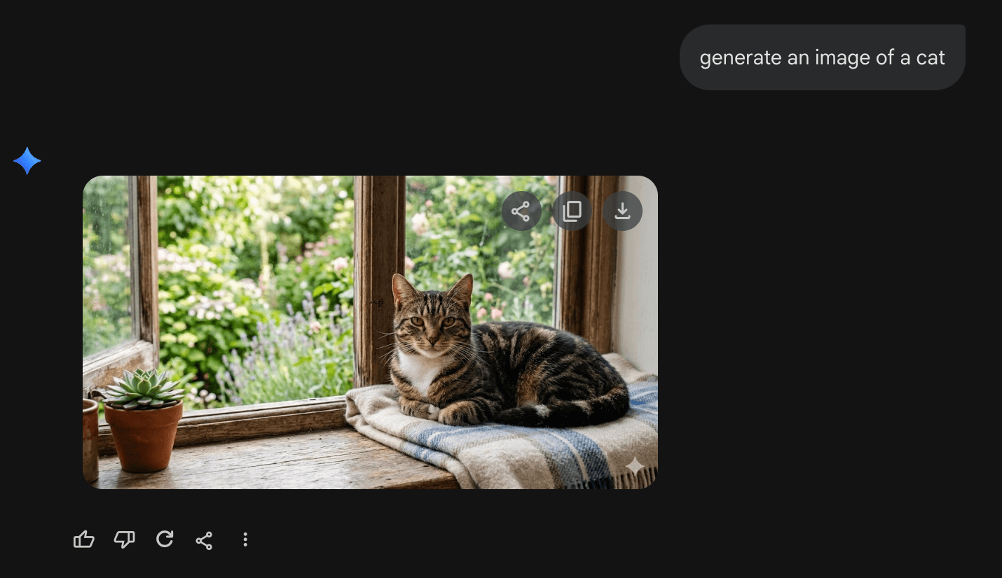 How to remove Gemini watermark step 1 – Click on the image in Gemini chat